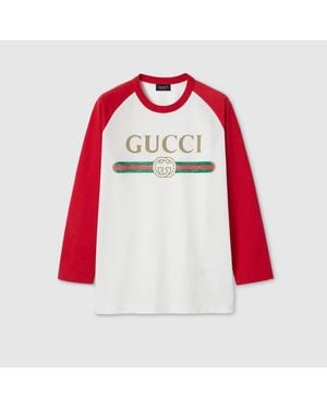 Gucci Cotton Jersey T-Shirt With Print - Red