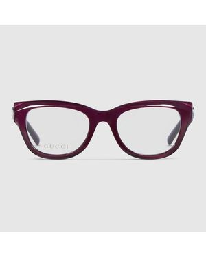 Gucci Geometric Optical Frame - Brown