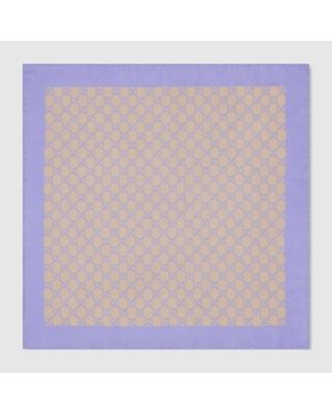 Gucci Gg Silk Twill Bandana - Purple