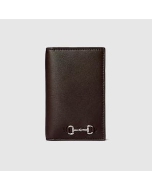 Gucci Portacarte Lungo Con Morsetto - Marrone