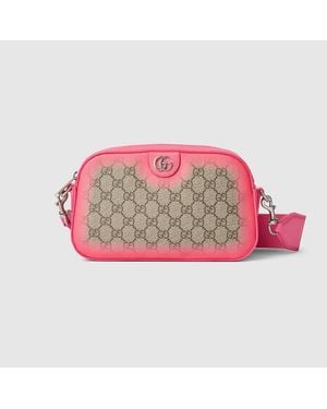 Gucci Small Gg Crossbody Bag, Gg Canvas - Pink