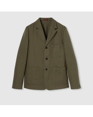 Gucci Chaqueta De Lona Gg De Mezcla De Algodón, Talla - Verde