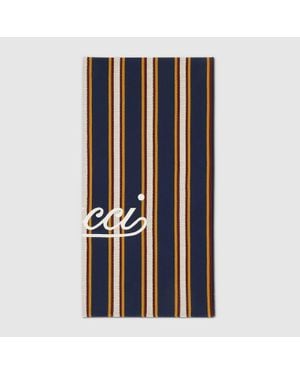 Gucci Stranddecke Aus Baumwolljacquard - Blau