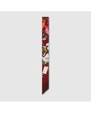 Gucci Cinta De Sarga De Seda Estampada - Rojo