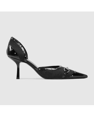 Gucci Savoy Pump, Gg Canvas - Black