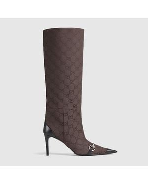 Gucci Bottes Donna Pour Femme, Taille - Marron
