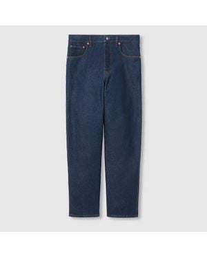 Gucci Cropped Denim Pant - Blue