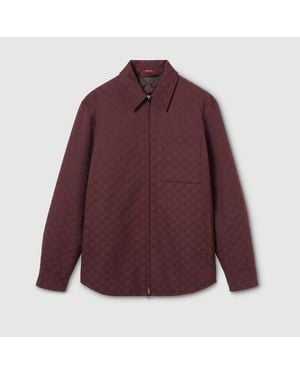 Gucci Gg Canvas Zip Jacket - Purple
