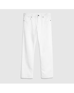Gucci Cotton Denim Pants, Size 38, Ready-To-Wear - White