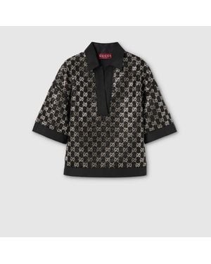 Gucci Top De Lamé Y Tweed De Lana, Talla - Negro