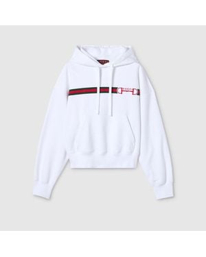 Gucci Sweatshirt Aus Baumwolljersey Mit Print, Größe - Weiß