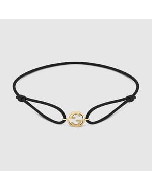 Gucci Interlocking 18K Charm Bracelet - Brown