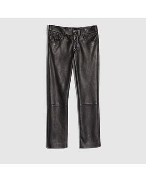 Gucci Soft Nappa Trousers, Size 38 It, Ready-To-Wear - Grey