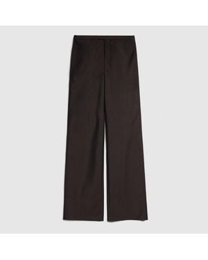 Gucci Pinstripe Wool Mohair Trousers, Size 36 It, Ready-To-Wear - Brown