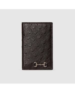 Gucci Tarjetero Largo Con Horsebit - Negro