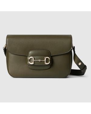 Gucci Horsebit 1955 Soft Medium Shoulder Bag - Green