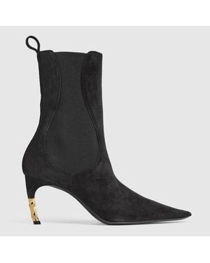 Gucci Castello Bootie, Suede - Black