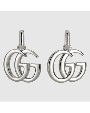 Gucci Pendientes Gg Marmont - Metálico