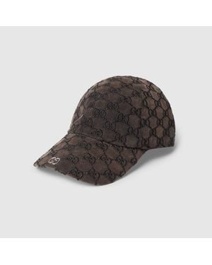 Gucci Embroidered Cotton Canvas Baseball Hat - Brown