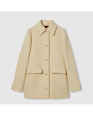 Gucci Abrigo De Tweed De Lana Texturizada, Talla - Neutro