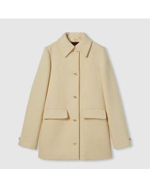 Gucci Abrigo De Tweed De Lana Texturizada, Talla - Neutro