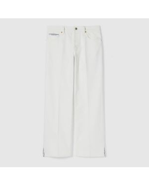 Gucci Straight Fit Denim Trousers - White