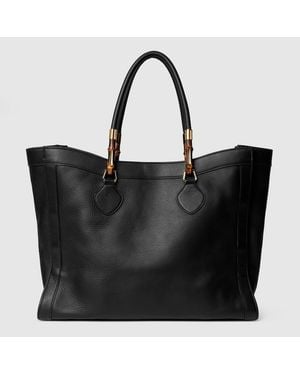 Gucci Bamboo Tote Large Bag - Black