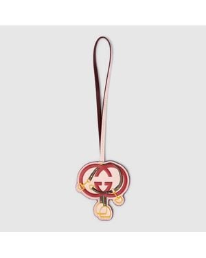Gucci Printed Bag Charm, Leather - Pink