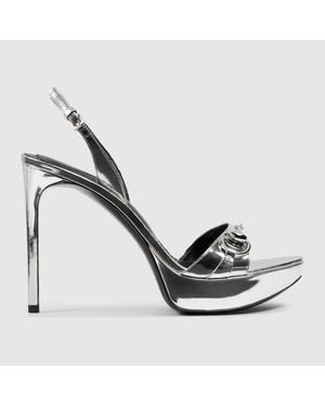 Gucci Donna Platform Sandal, Leather - Metallic