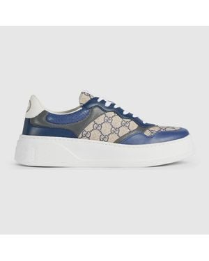 Gucci Chunky Canvas & Leather Low-top Trainers - Blue