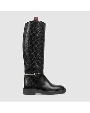 Gucci Slim Horsebit Boot - Black