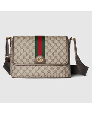 Gucci Ophidia Medium Messenger Bag, Gg Canvas - Metallic