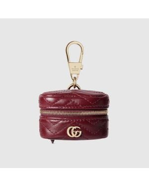 Gucci Porta Airpods Gg Marmont - Rosso