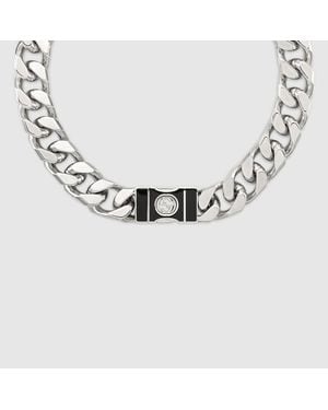 Gucci Interlocking Chain Necklace - Metallic