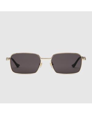 Gucci Rectangular-Frame Sunglasses - Brown