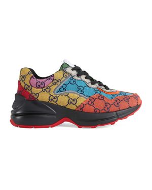 Gucci Rhyton GG Multicolour Trainer - Yellow