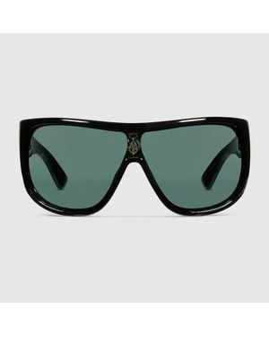 Gucci Mask Frame Sunglasses - Green