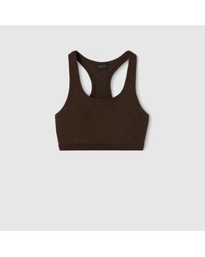 Gucci Gg Jersey Jacquard Top - Brown