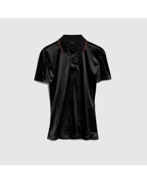 Gucci Stretch Satin Jersey Polo Shirt, Size Xl, Ready-To-Wear - Black