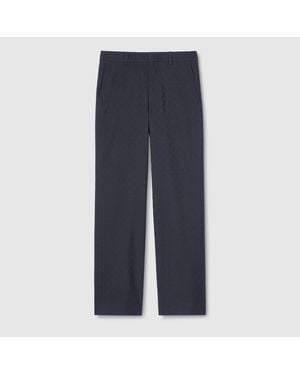 Gucci Gg Wool Trousers - Blue