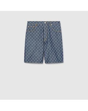 Gucci Shorts A Vita Bassa - Blu