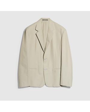 Gucci Lightweight Cotton Nylon Twill Jacket - Natural