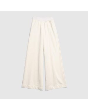 Gucci Cotton Silk Jersey Leisure Pants, Size Xxl, Ready-To-Wear - White