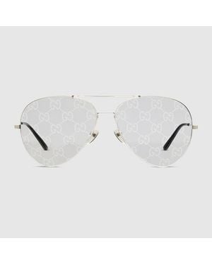 Gucci Pilot Frame Sunglasses - Metallic