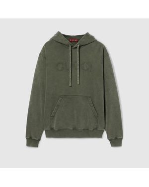 Gucci Embroidered Cotton Sweatshirt, , , Ready-To-Wear - Green