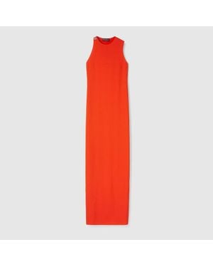 Gucci Vestido De Noche Con Doble G, Talla - Rojo