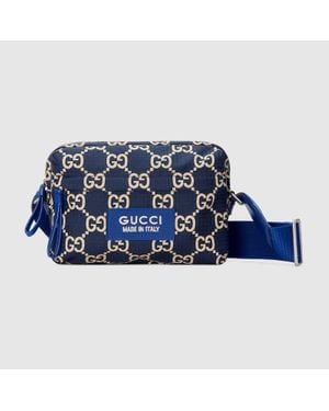 Gucci Medium GG Ripstop Crossbody Bag - Blue