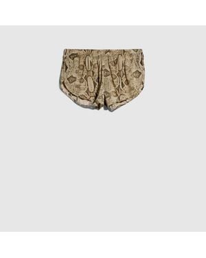 Gucci Printed Silk Shorts - Metallic