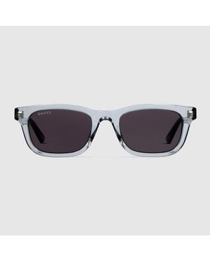 Gucci Rectangular-Frame Sunglasses - Brown