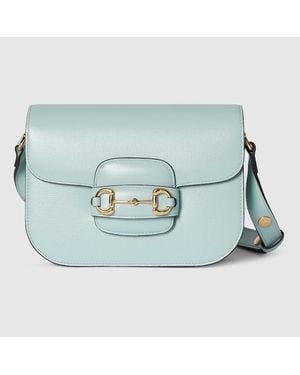 Gucci Sac À Épaule Horsebit 1955 Petit Format - Bleu